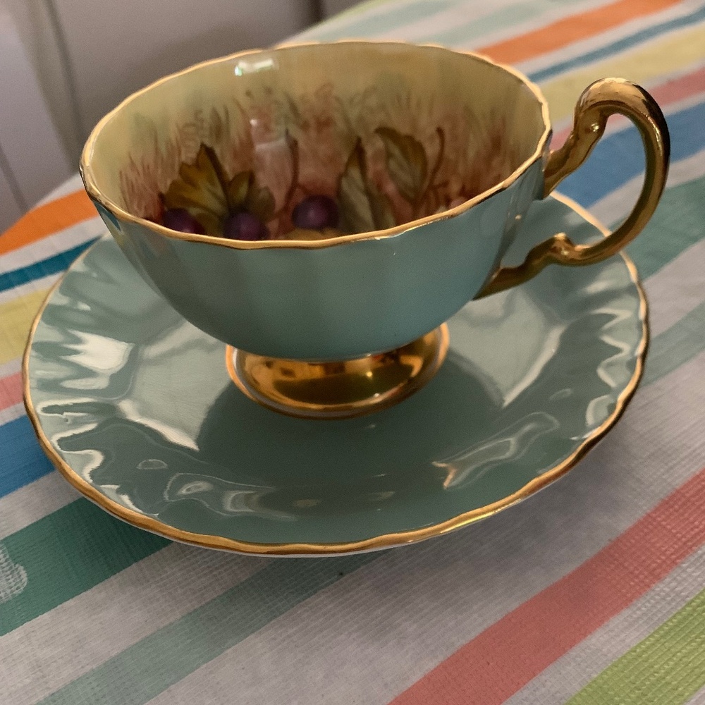 Aynsley Vintage English Bone China Teacup and Saucer